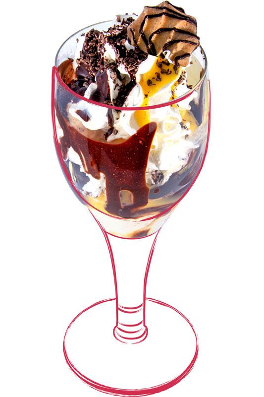 Eierlikor Eisbecher