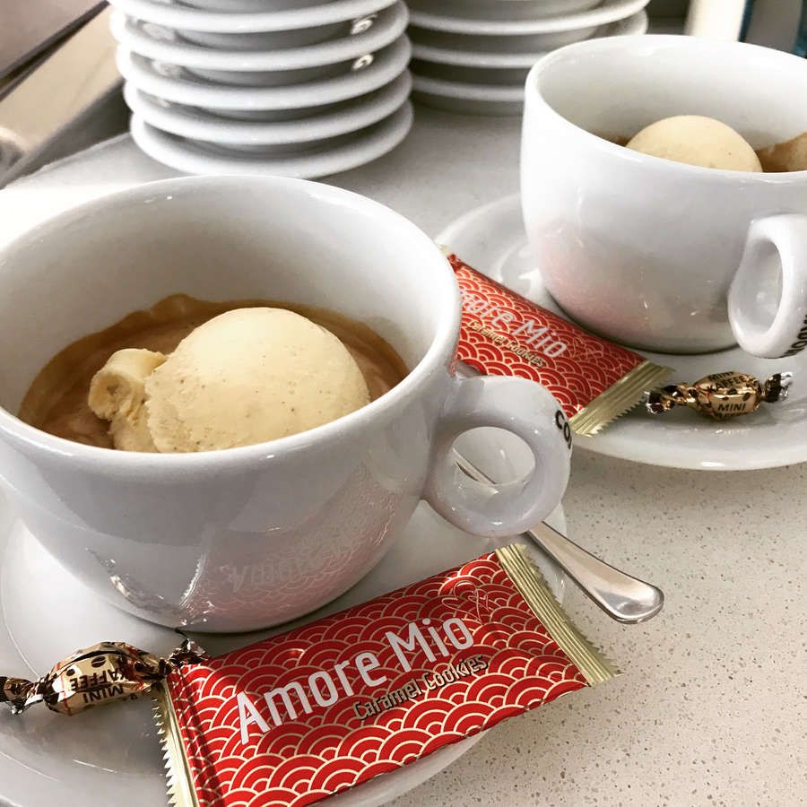 Espresso Affogato mit Vanille - Eis