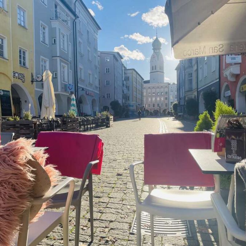 Terrasse / Fußgängerzone Rosenheim Eiscafé San Marco
