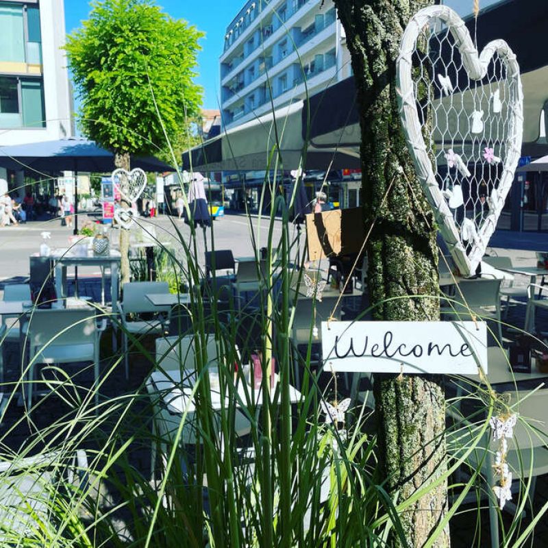 Terrasse im Eiscafé San Marco /Rosenheim