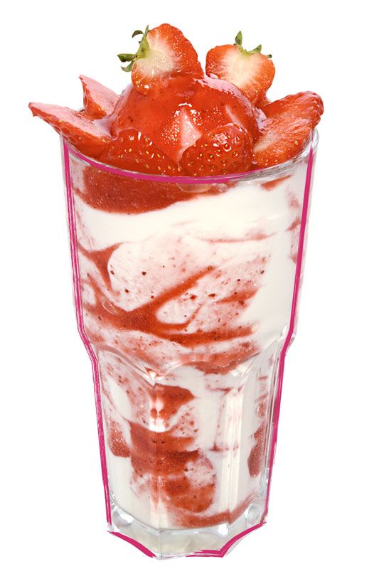 Yoghurt Becher Erdbeer