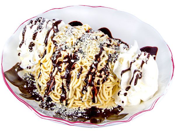 Schoko Spaghetti-Eis